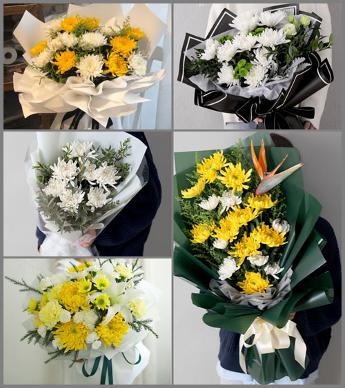 江苏泰州高港区永安洲镇白事花束代送